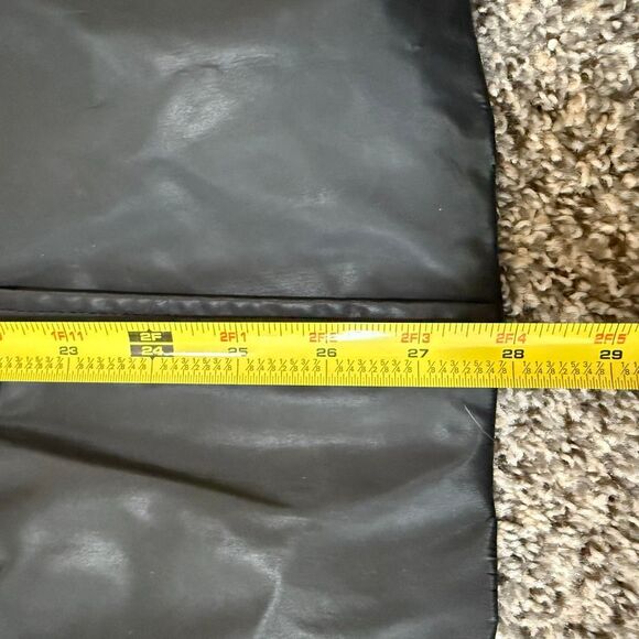 Vintage Rampage Black Faux Leather Blazer Jacket  Small Raincoat - Picture 5 of 8